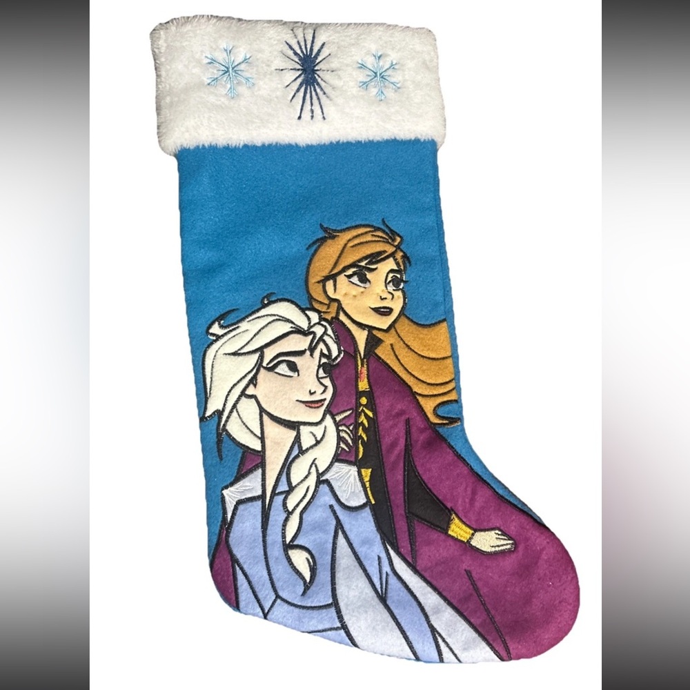 Frozen II 2 Elsa and Anna Christmas Stocking Embroidered
